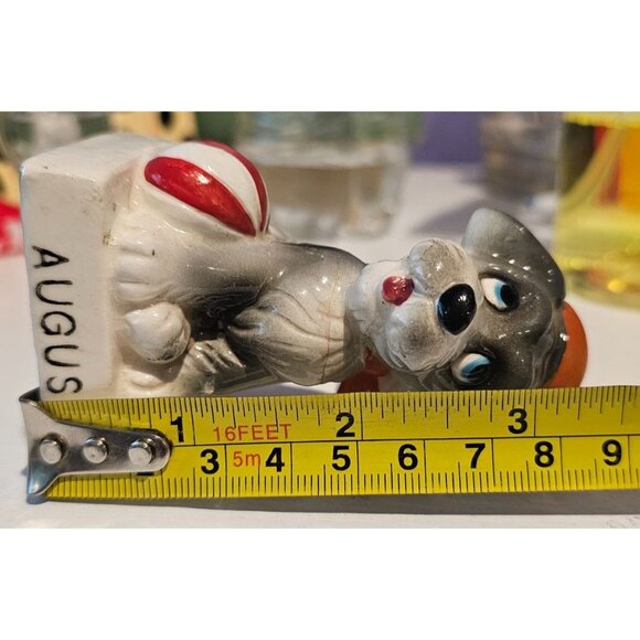 Norcrest Ceramic August Puppy Dog Figurine Japan 3.25" A646 DAMAGED SEE DESCRIPT - Picture 10 of 10